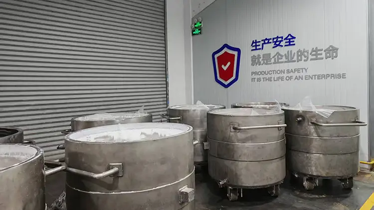 thermal-materials-production-workshop-safety-standard Gubang thermal materials production workshop with stainless steel mixing tanks and production safety standards